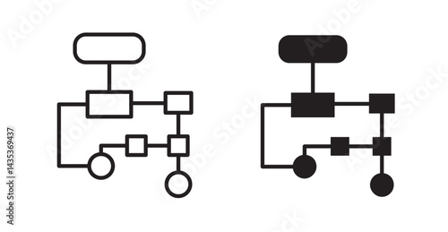 Flowchart icons. Vector isolated elements concept