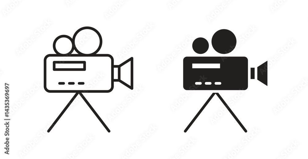 Fototapeta premium Film making icons. Vector isolated elements concept