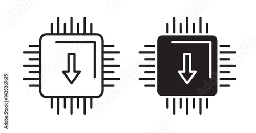 Firmware icons. Vector isolated elements concept