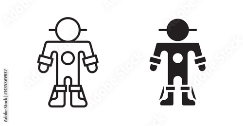 Exoskeleton icons. Vector isolated elements concept