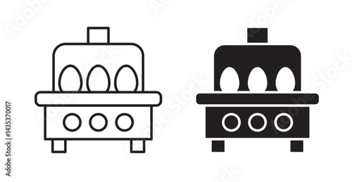 Egg incubator icons. Vector isolated elements concept
