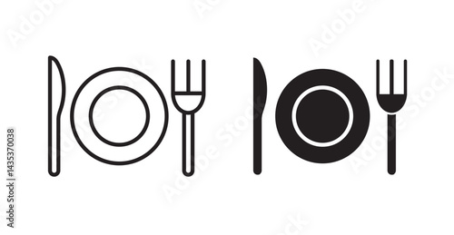 Eatery icons. Vector isolated elements concept