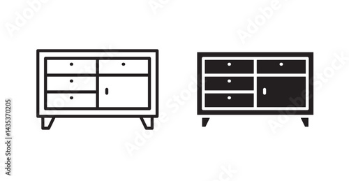 Dresser icons. Vector isolated elements concept