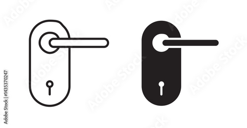 Doorknob icons. Vector isolated elements concept