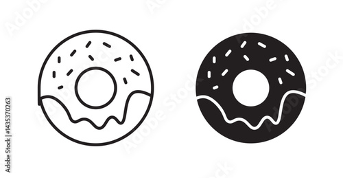 Donut icons. Vector isolated elements concept