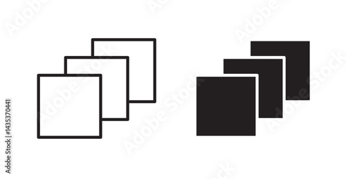 Depth perception icons. Vector isolated elements concept
