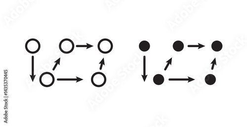 Dependency icons. Vector isolated elements concept