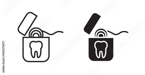 Dental floss icons. Vector isolated elements concept