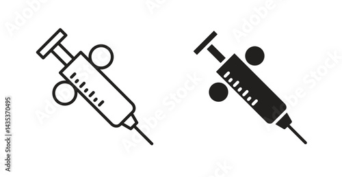 Dental needle icons. Vector isolated elements concept
