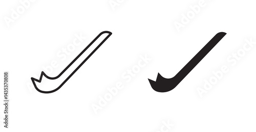 Crowbar icons. Vector isolated elements concept