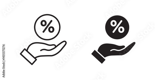Commission icons. Vector isolated elements concept