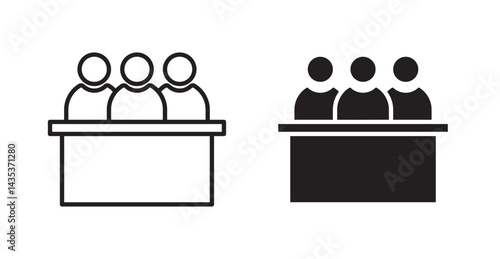 Committee icons. Vector isolated elements concept