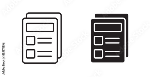 Catalog icons. Vector isolated elements concept