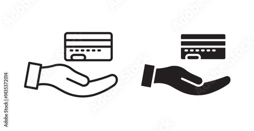 Card payment icons. Vector isolated elements concept