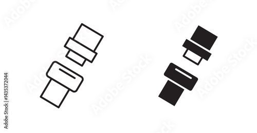 Car seat belt icons. Vector isolated elements concept