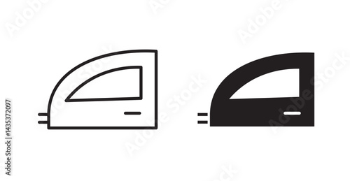 Car door icons. Vector isolated elements concept