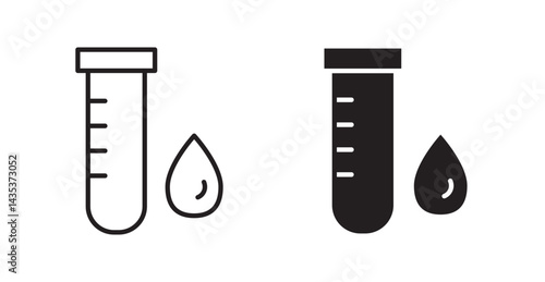Blood sample icons. Vector isolated elements concept
