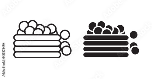 Ball pit icons. Vector isolated elements concept