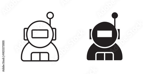 Astronaut user icons. Vector isolated elements concept