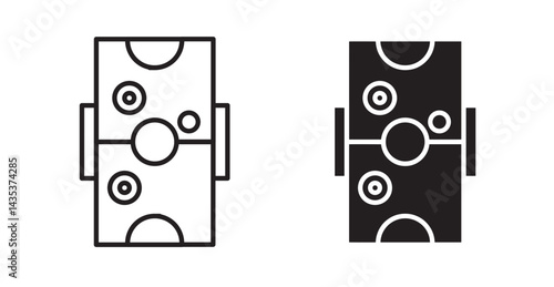 Air hockey icons. Vector isolated elements concept