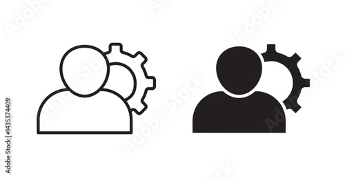 Admin icons. Vector isolated elements concept
