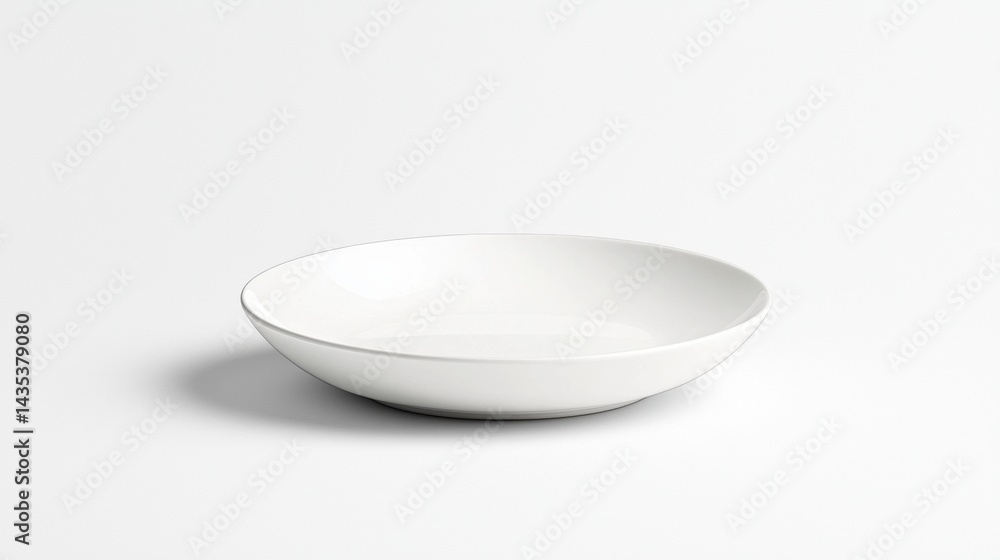 A white bowl with a smooth surface and a slight curve. A white bowl with a smooth surface and a slight curve.
