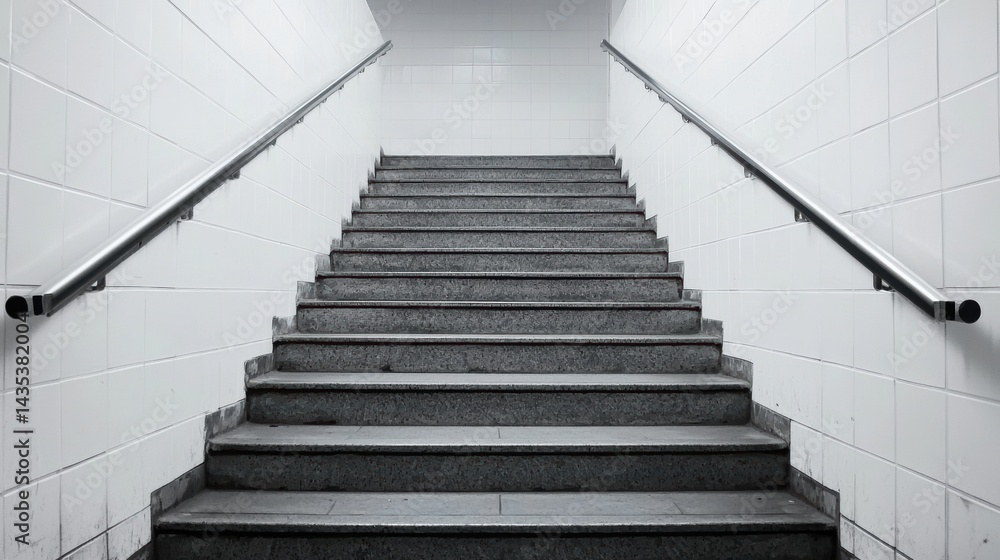Stairway in a subway station Stairway in a subway station