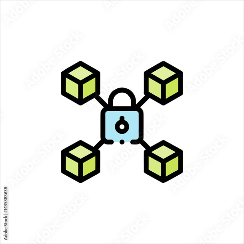 abstract colorful cubes