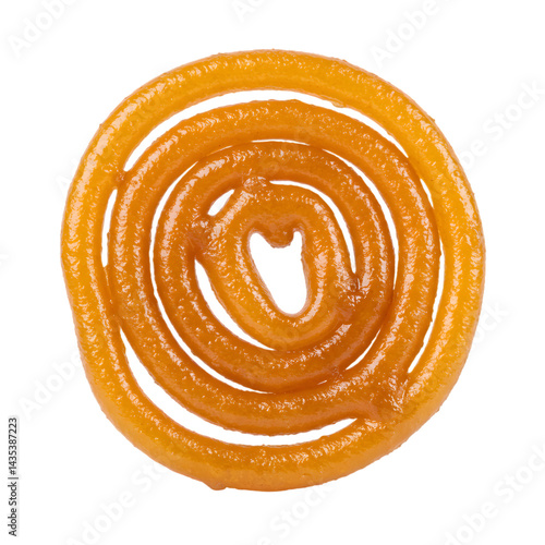 Sweet Jalebi Dessert, Crispy Spirals, Golden Brown, Delicious Treat, Indian Sweet, Transparent Background, Food Photography