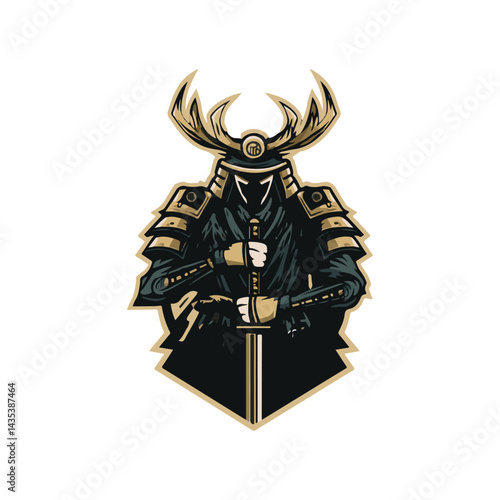 Samurai Warrior Logo esports for gaming