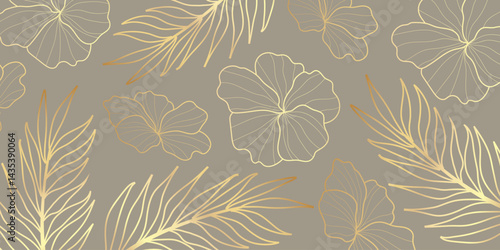 Elegant Botanical Leaf Seamless Pattern Collection