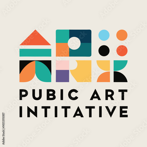 Community minimalist logo designed for a public art initiative promoting creativity and cultural expression in urban spaces while engaging local residents and artists