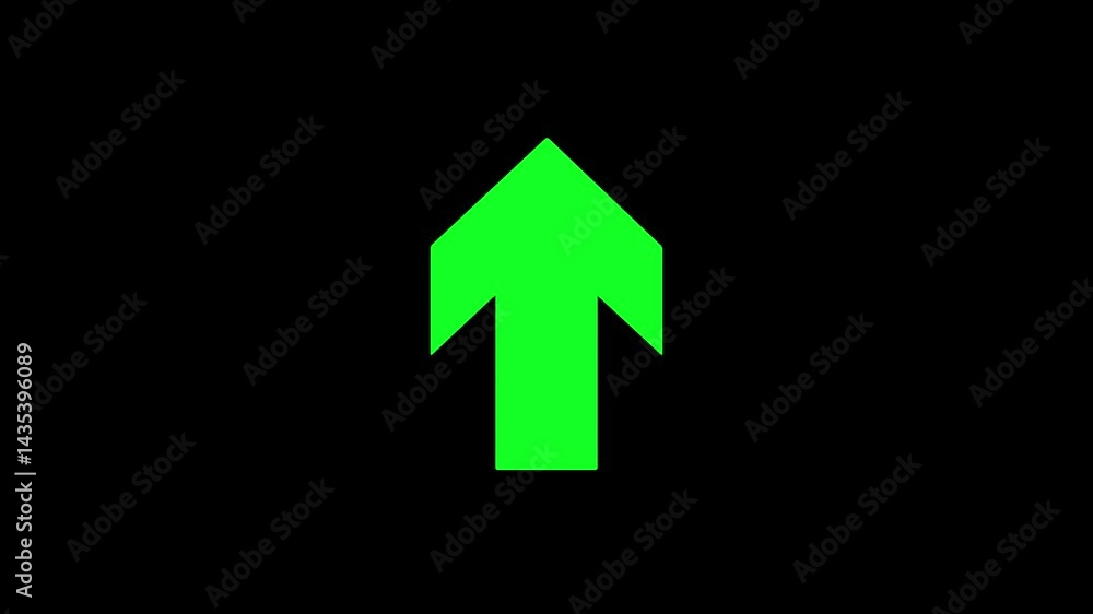 Green directional arrow icon.Direction arrow icon animation ,up and down arrow animation concept Green directional arrow icon.Direction arrow icon animation ,up and down arrow animation concept
