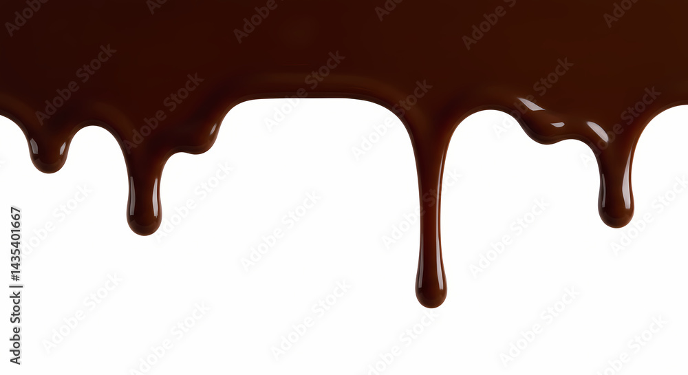 Delicious Melted Chocolate Dripping Down - Perfect for Dessert Backgrounds Delicious Melted Chocolate Dripping Down - Perfect for Dessert Backgrounds