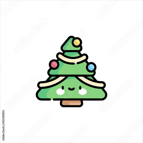 Wallpaper Mural christmas tree vector illustration Torontodigital.ca