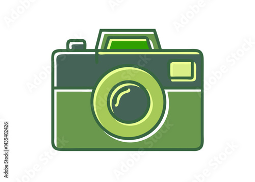 Minimalist illustration of a camera. Simple. Icons.