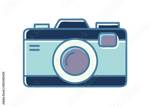 Minimalist illustration of a camera. Simple. Icons.
