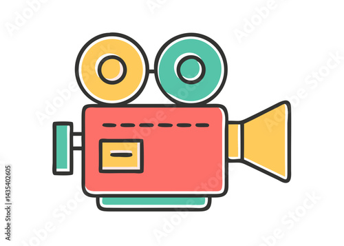 Minimalist illustration of a camera. Simple. Icons.