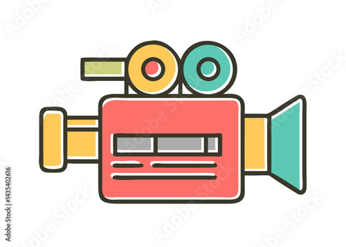 Minimalist illustration of a camera. Simple. Icons.