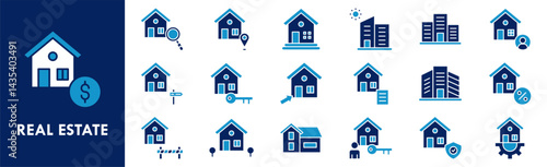 Real Estate icon collection set. Containing design home, investment, real estate, house, property