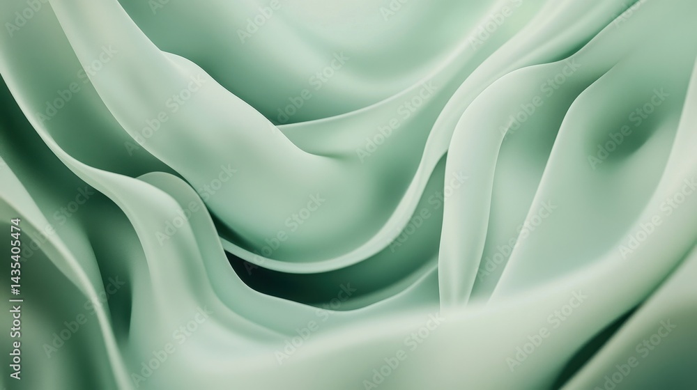 Obraz premium abstract green fabric drape