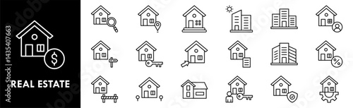 Real Estate icon collection set. Containing design home, investment, real estate, house, property