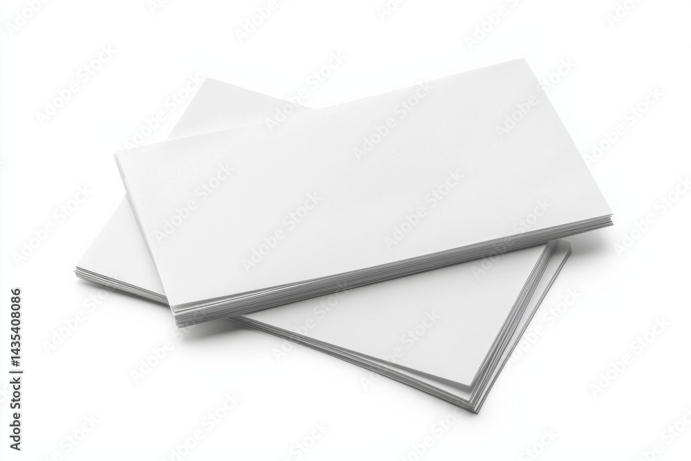 Blank White Paper Mockup on White Background