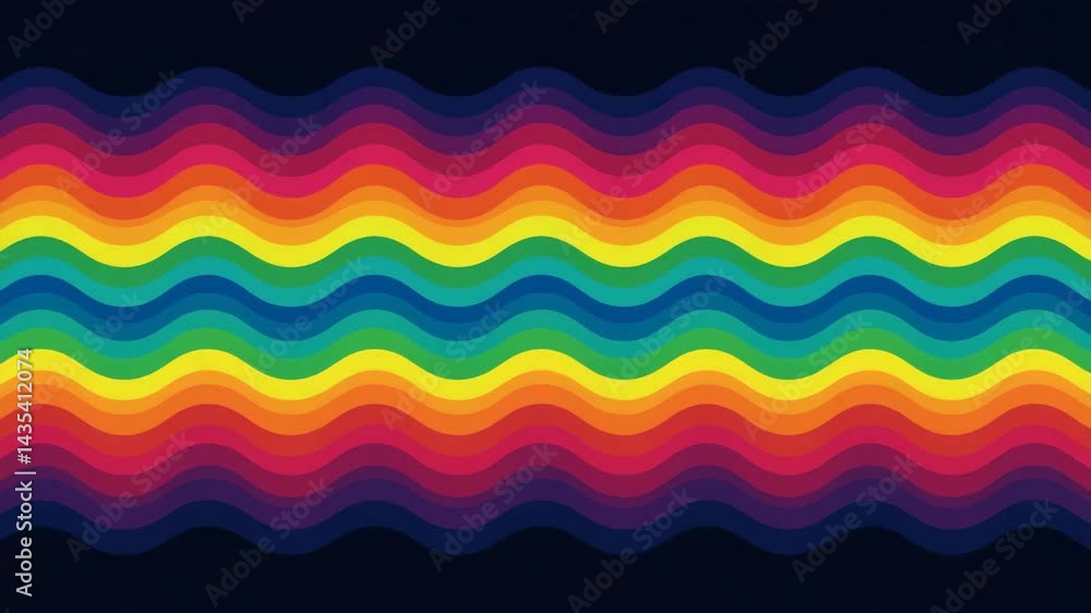 Seamless rainbow zigzag waves in continuous horizontal motion
Seamless rainbow zigzag waves in continuous horizontal motion