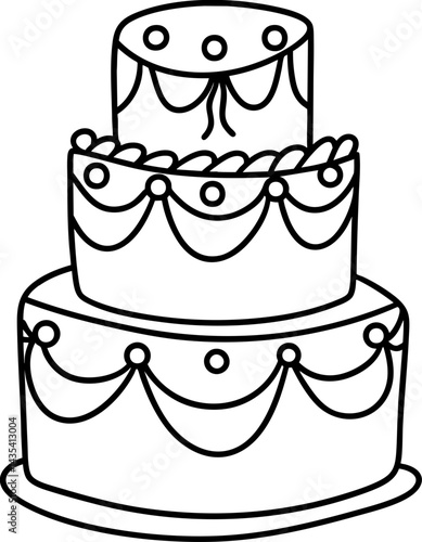 vintage cake design featuring three tiers adorned with elegant decorations and intricate details