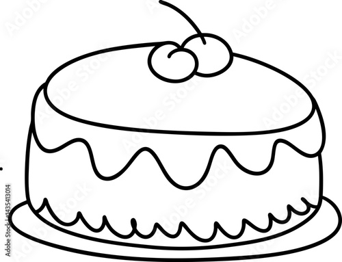 vintage cake with smooth frosting and cherries on top creates delightful and nostalgic dessert experience