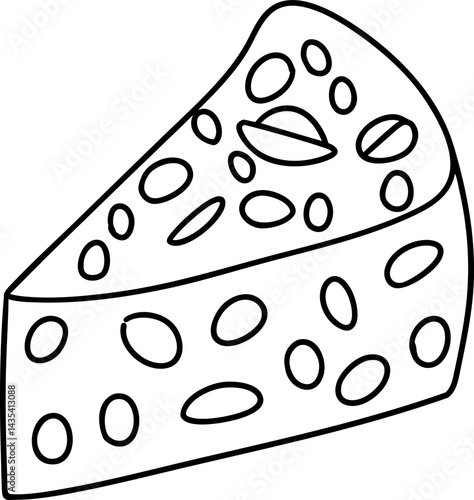 vintage cake slice with decorative patterns and unique texture, perfect for celebrations and special occasions