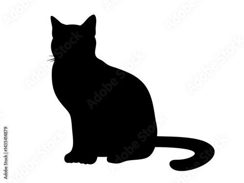 cat silhouette vector for pet branding, wildlife conservation, web graphics, educational visuals, and creative design
