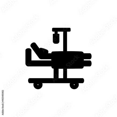 intensive care unit icon, simple flat style, illustration, logo sign symbol pictogram template, for ui or ux isolated on white for mobile app, editable