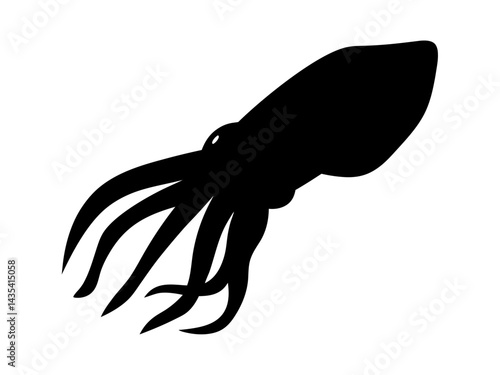 cuttlefish silhouette vector for marine conservation, branding, web graphics, educational visuals, and creative design
